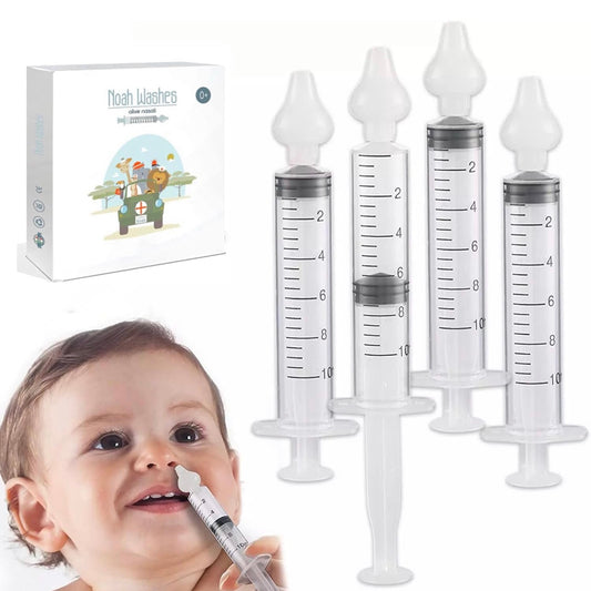 Siringhe Lavaggio Nasale Bambini, Olive Morbide, Siringa con Beccuccio in Silicone per Lavaggi Nasali