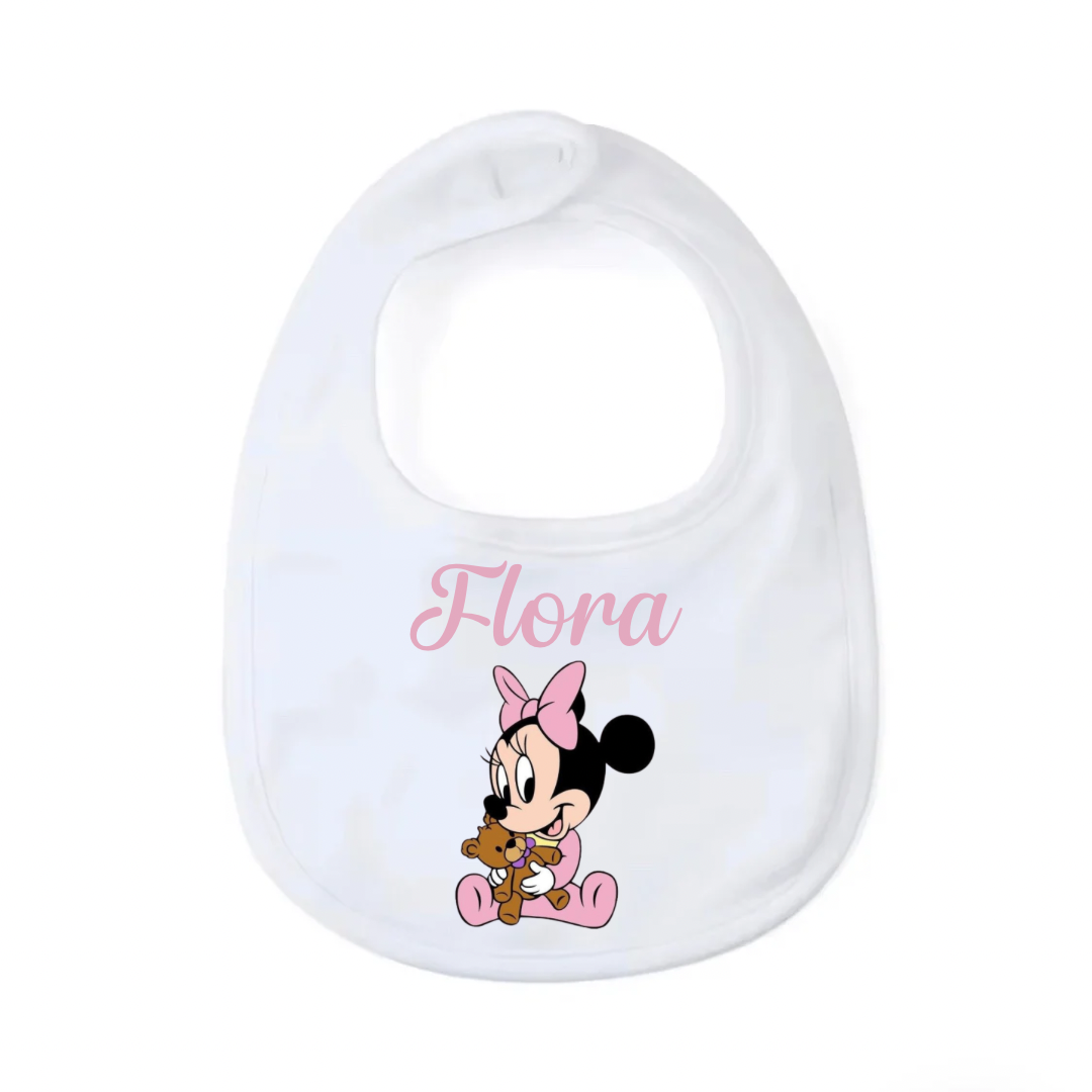 Bavaglino Personalizzato, Bavaglia Rotonda con Stampa e Nome