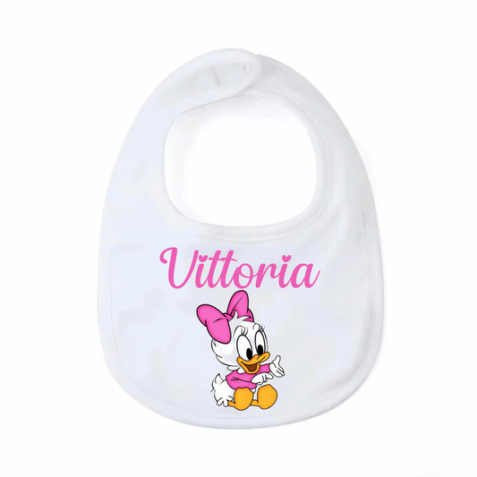 Bavaglino Personalizzato, Bavaglia Rotonda con Stampa e Nome