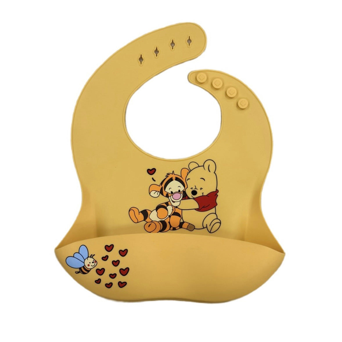 Bavaglino in Silicone, Impermeabile con Tasca, Bavaglia Colorata in Silicone, Bavaglini Pappa, Bavetta Svezzamento