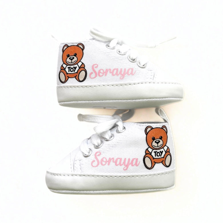 Scarpette Personalizzate, Scarpine con Nome, Scarpe da Culla con Personaggio