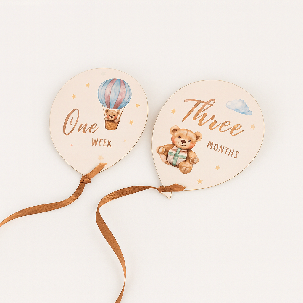 Set Card Complimese Neonato a Forma di Palloncino