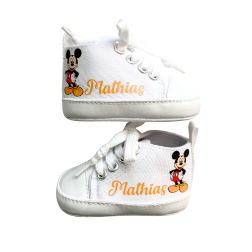 Scarpette Personalizzate, Scarpine con Nome, Scarpe da Culla con Personaggio