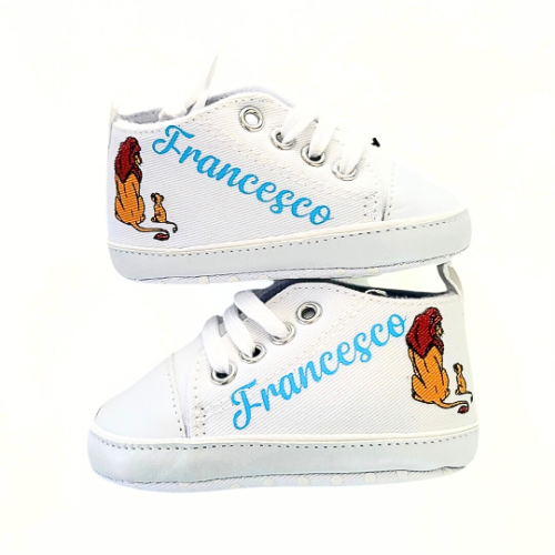 Scarpette Personalizzate, Scarpine con Nome, Scarpe da Culla con Personaggio
