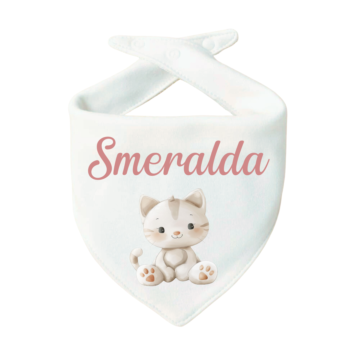 Bavaglino Personalizzato, Bavetta Triangolo con Stampa e Nome