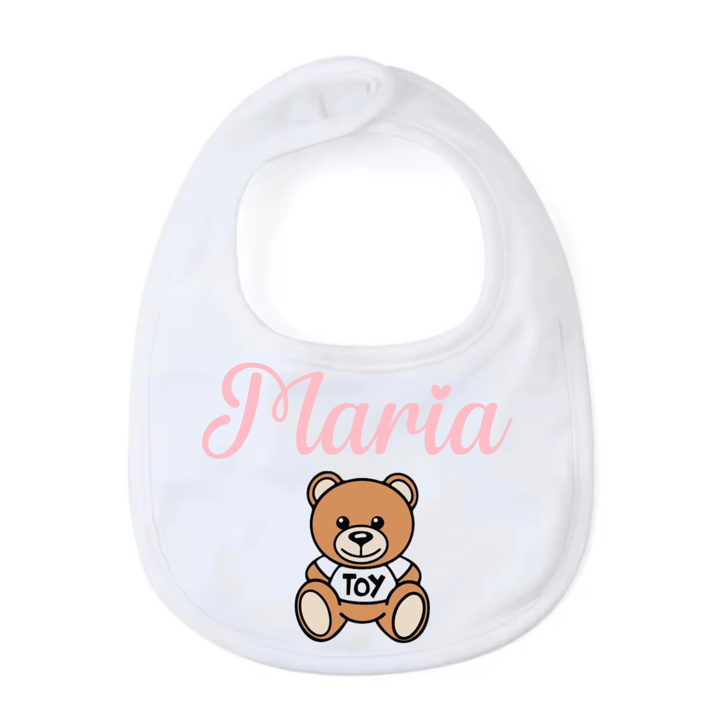 Bavaglino Personalizzato, Bavaglia Rotonda con Stampa e Nome