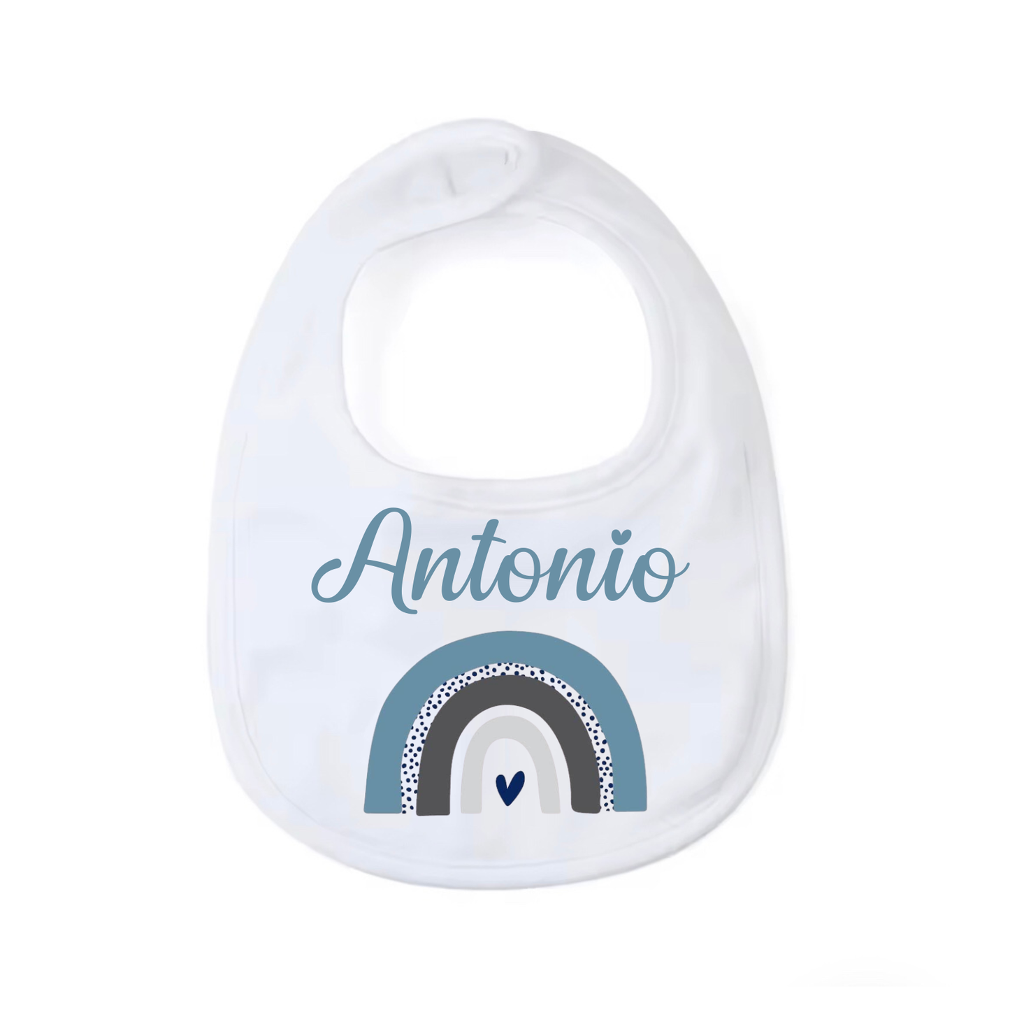 Bavaglino Personalizzato, Bavaglia Rotonda con Stampa e Nome