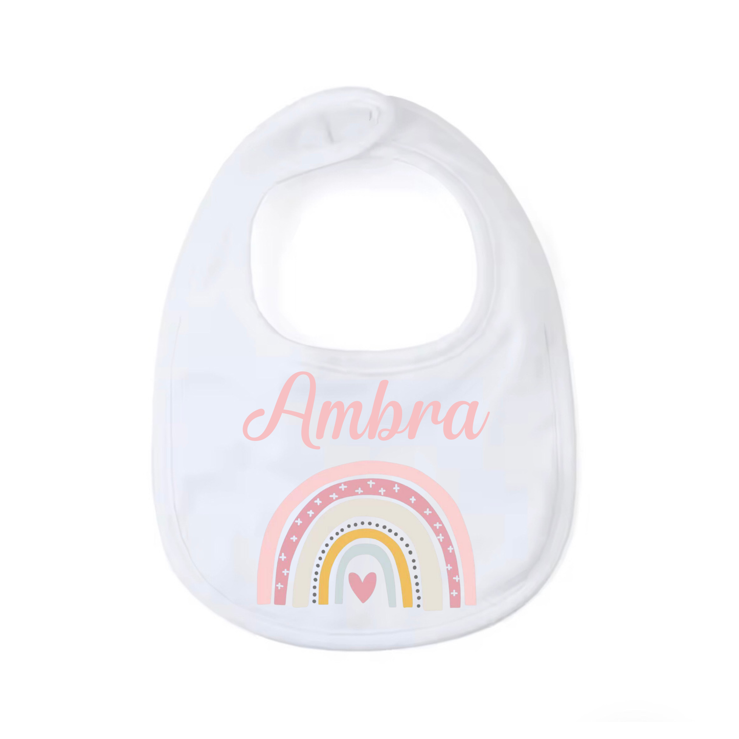 Bavaglino Personalizzato, Bavaglia Rotonda con Stampa e Nome