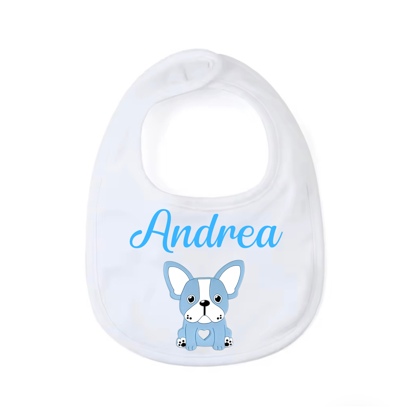 Bavaglino Personalizzato, Bavaglia Rotonda con Stampa e Nome