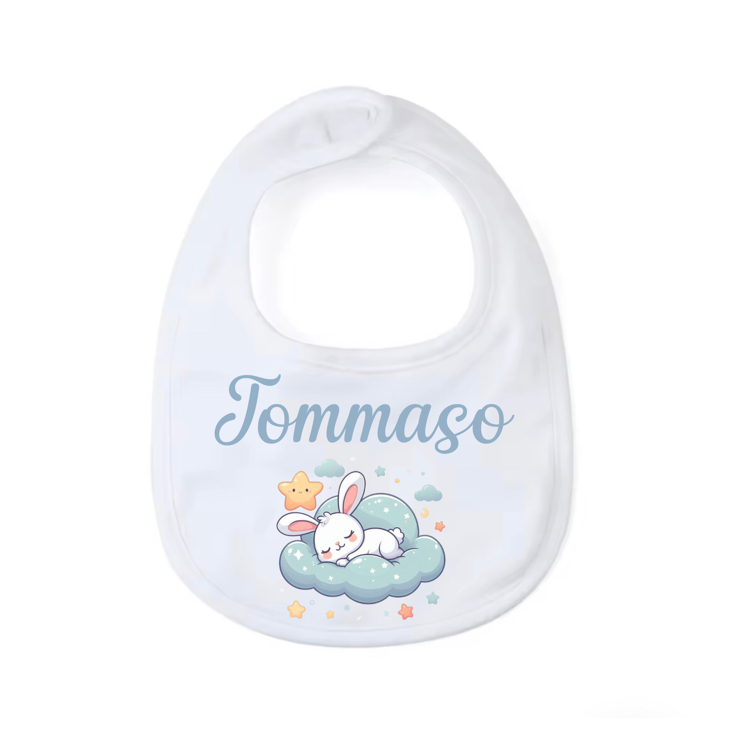 Bavaglino Personalizzato, Bavaglia Rotonda con Stampa e Nome