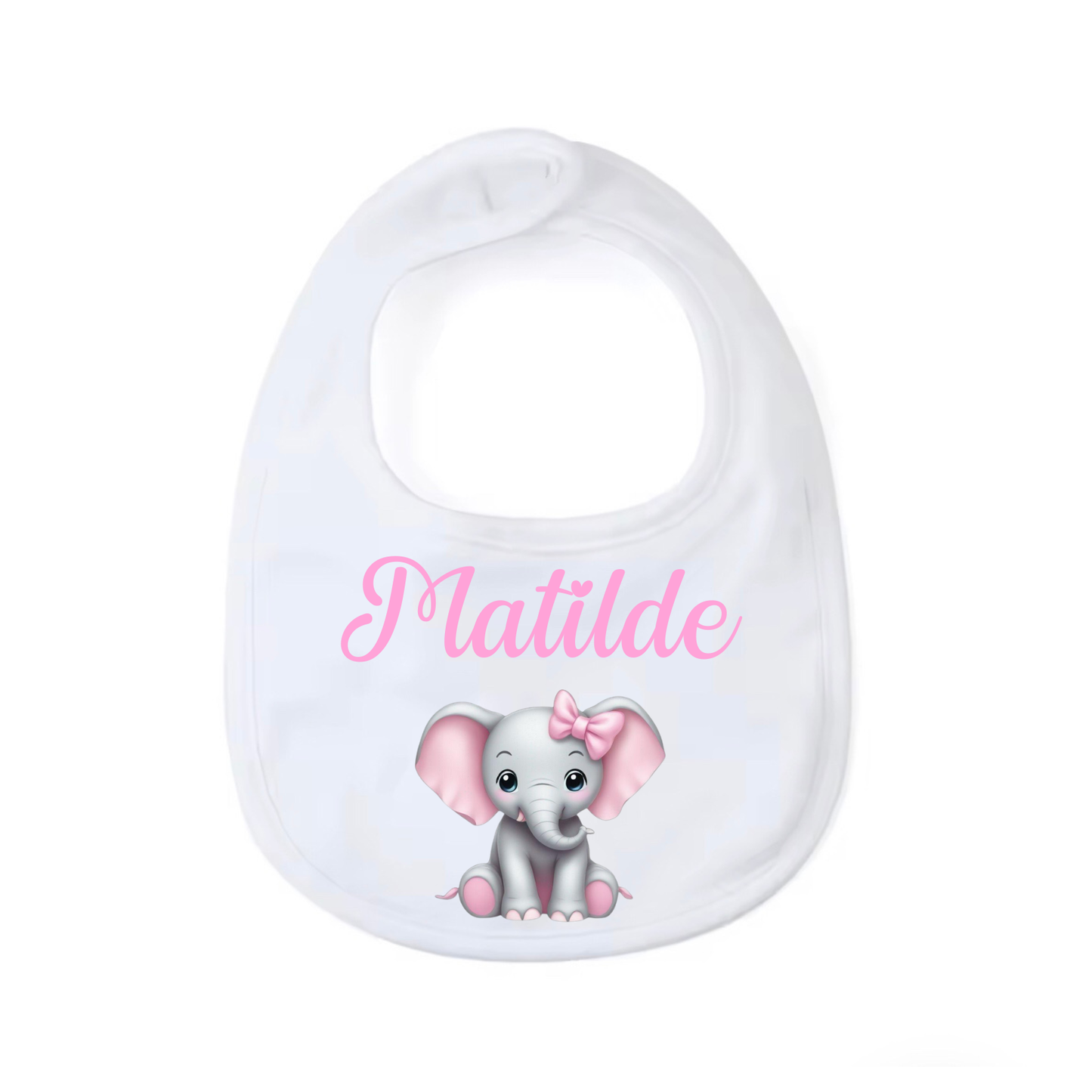 Bavaglino Personalizzato, Bavaglia Rotonda con Stampa e Nome