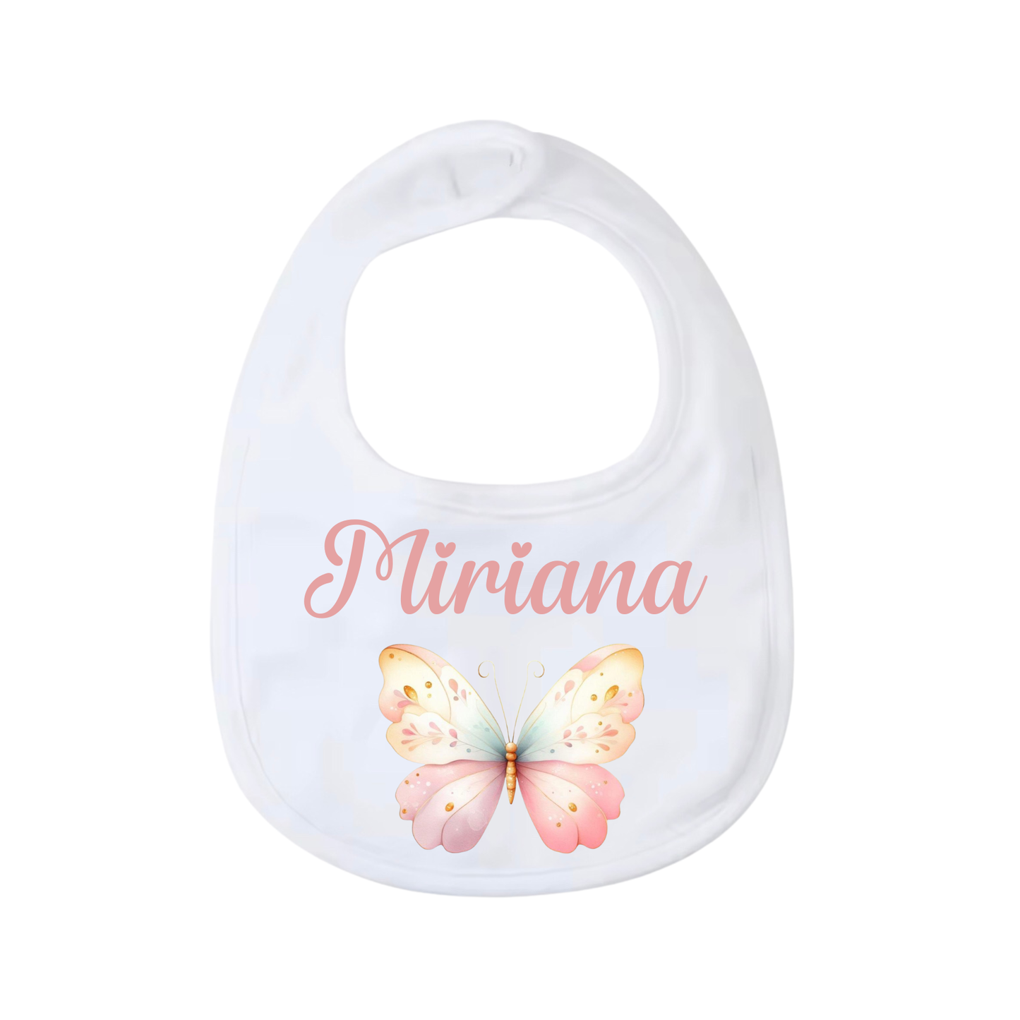 Bavaglino Personalizzato, Bavaglia Rotonda con Stampa e Nome