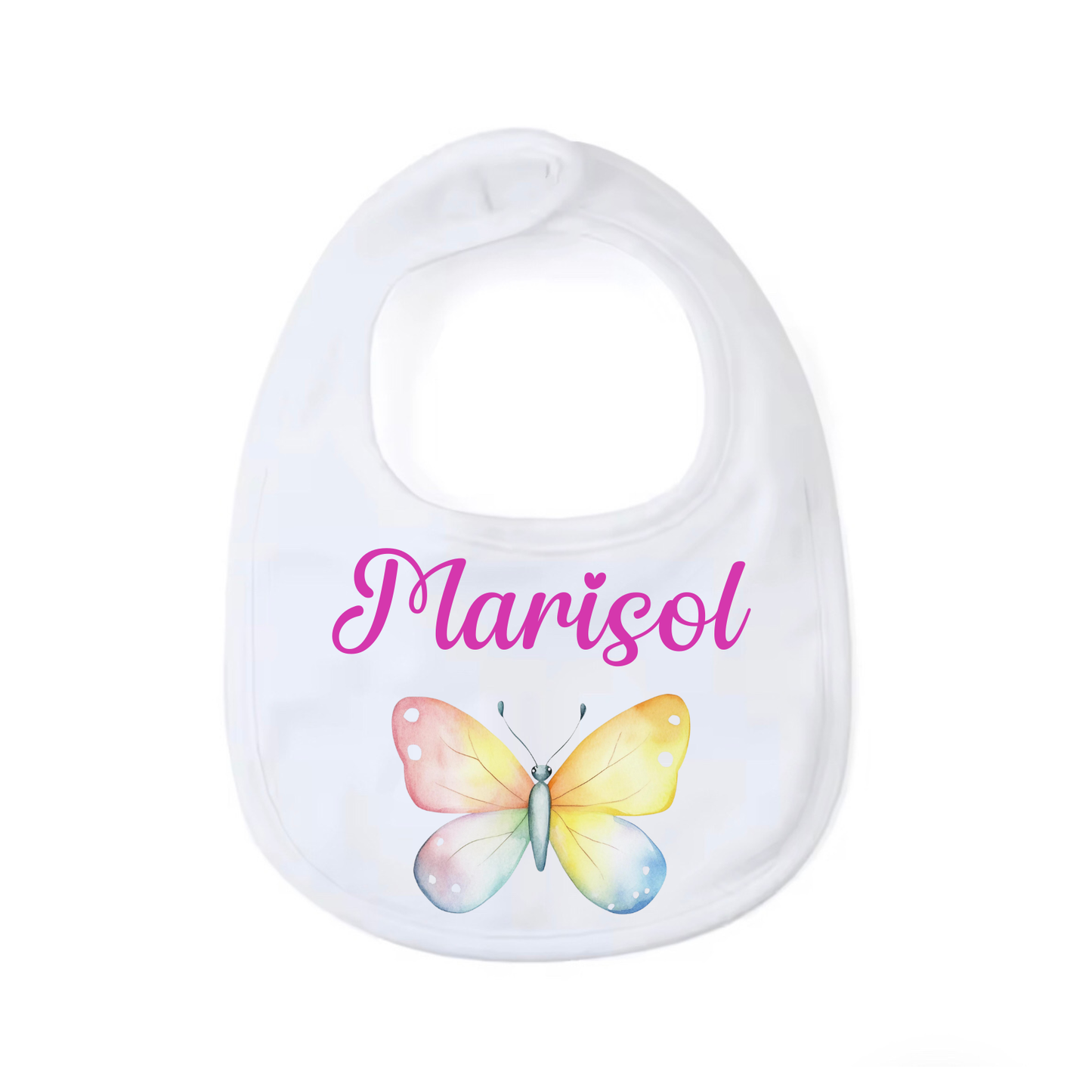 Bavaglino Personalizzato, Bavaglia Rotonda con Stampa e Nome