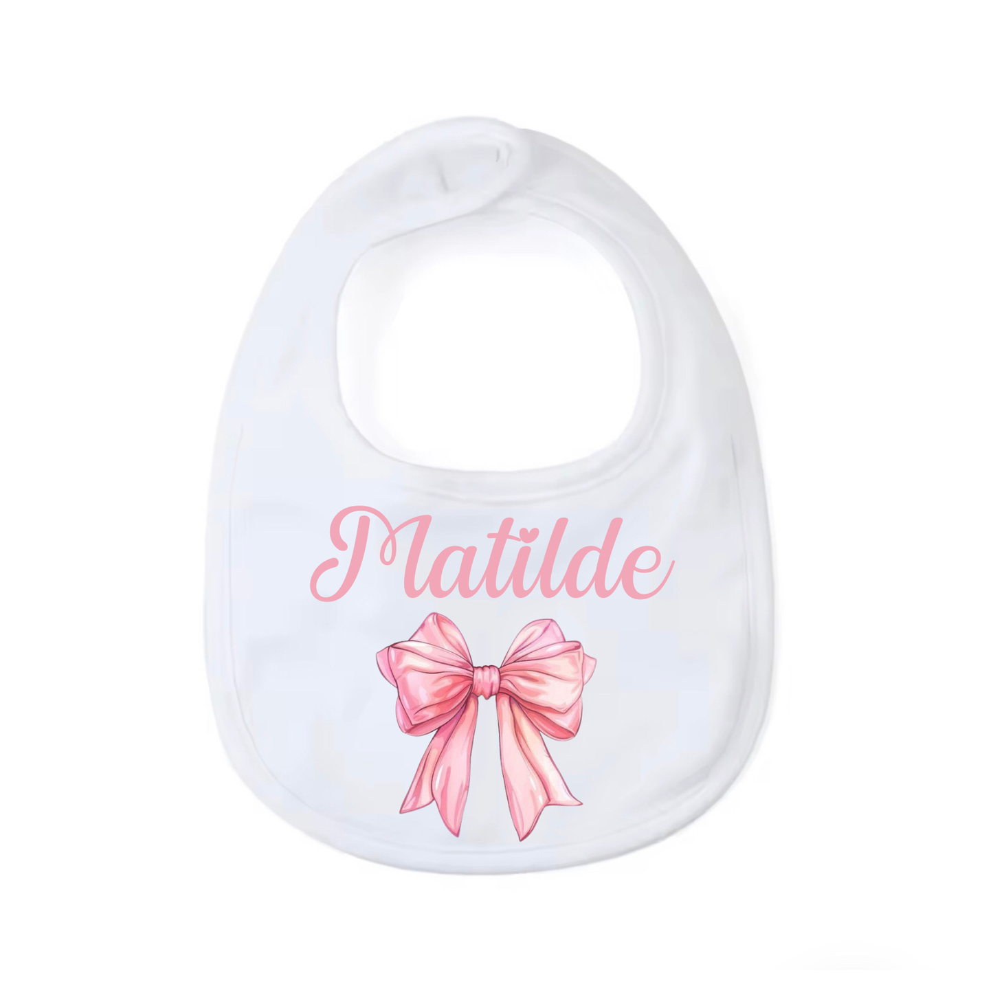 Bavaglino Personalizzato, Bavaglia Rotonda con Stampa e Nome