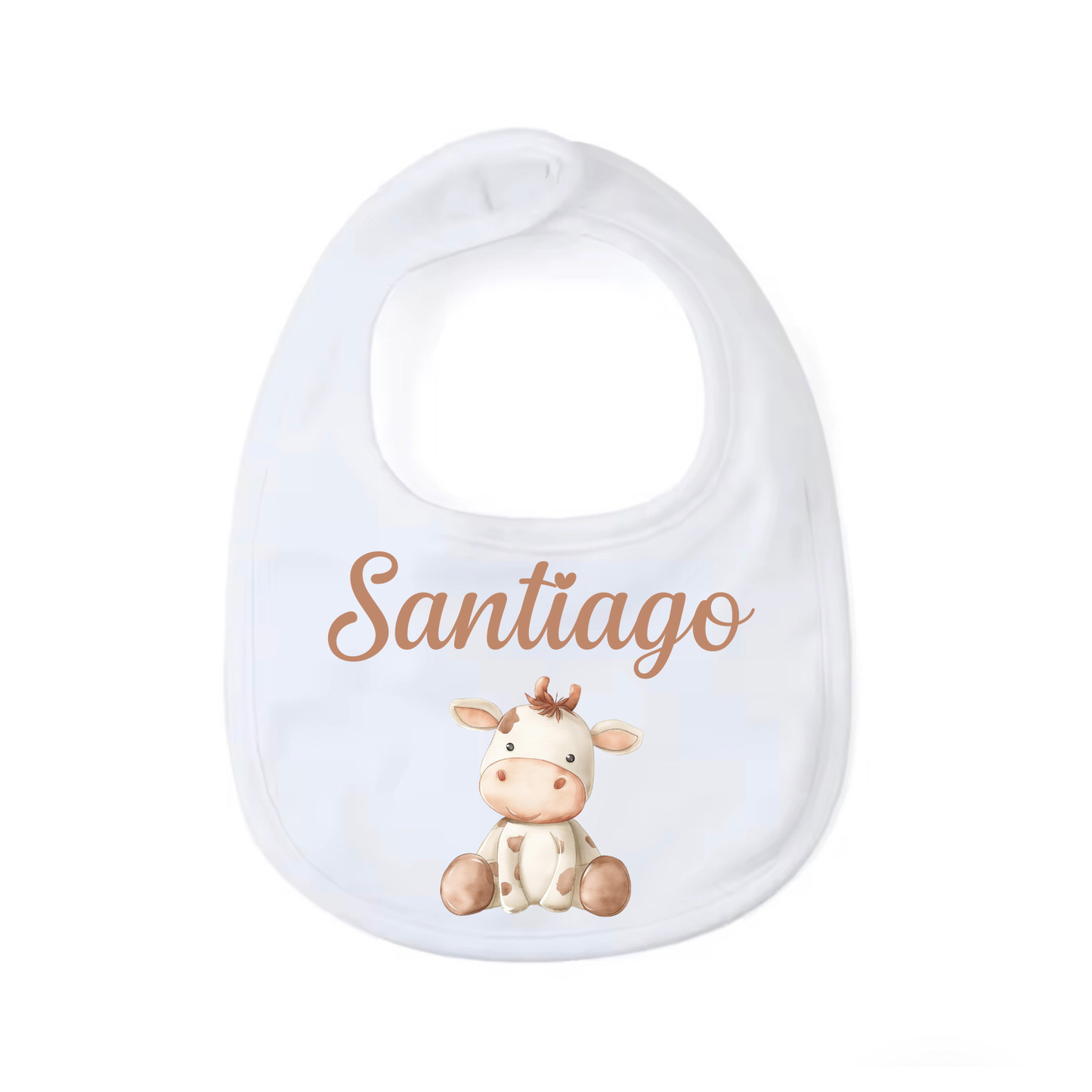 Bavaglino Personalizzato, Bavaglia Rotonda con Stampa e Nome