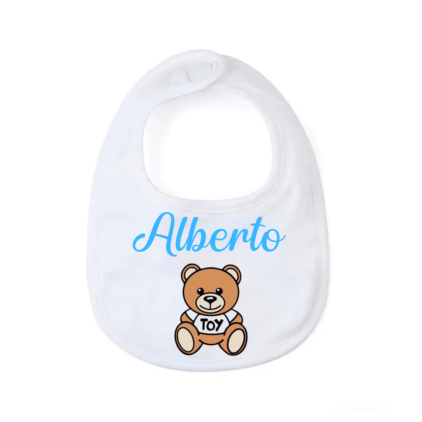 Bavaglino Personalizzato, Bavaglia Rotonda con Stampa e Nome