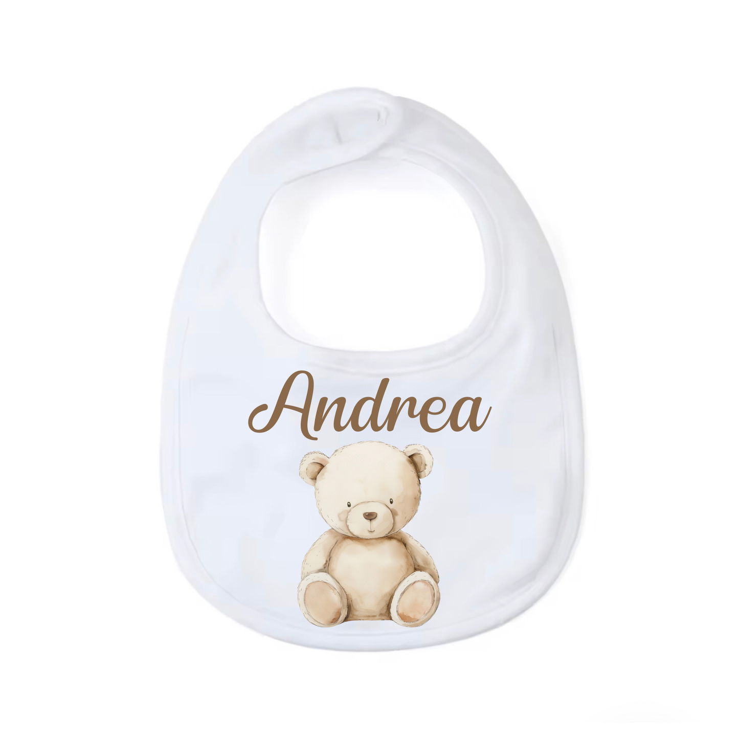 Bavaglino Personalizzato, Bavaglia Rotonda con Stampa e Nome