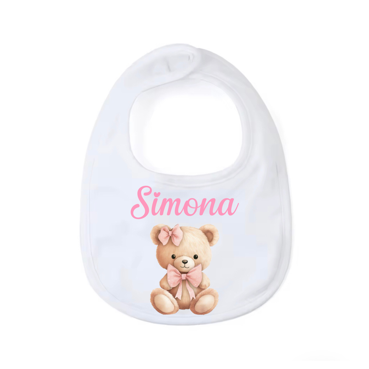 Bavaglino Personalizzato, Bavaglia Rotonda con Stampa e Nome