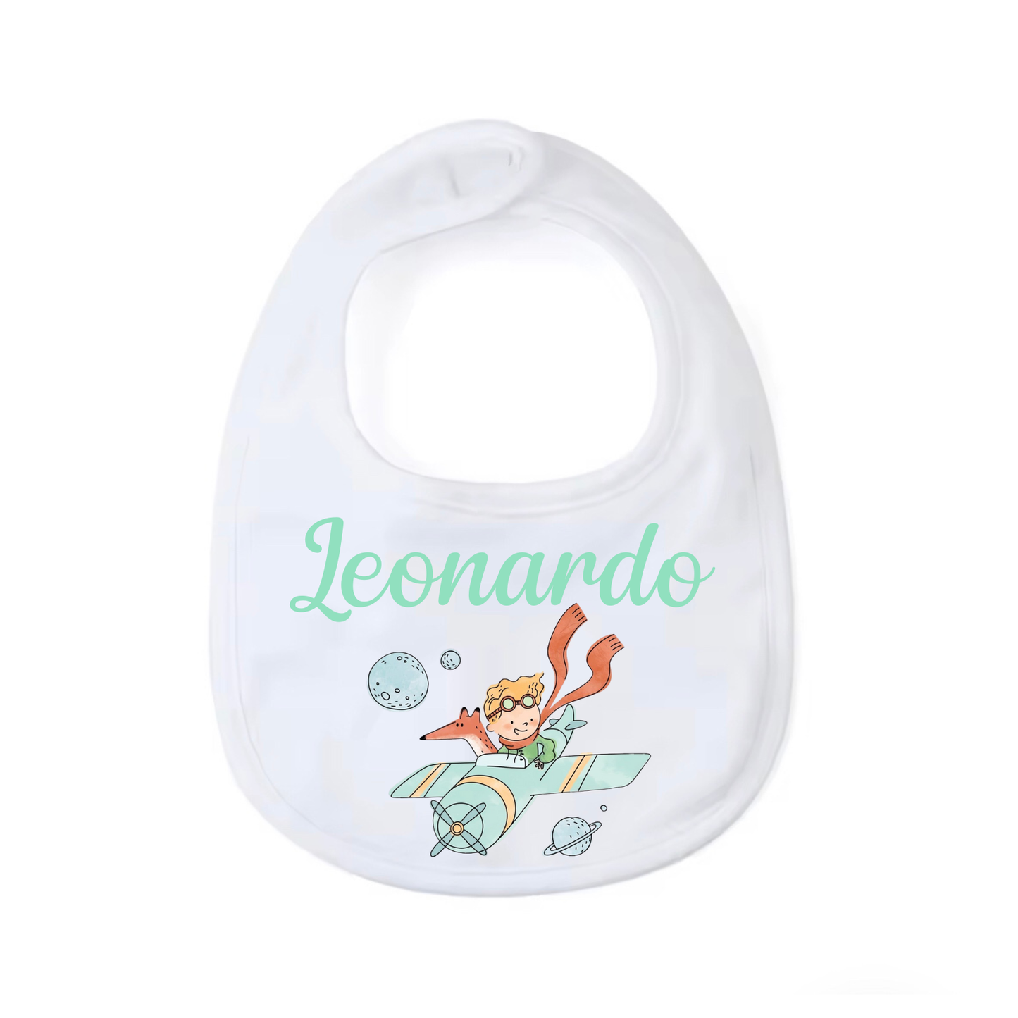 Bavaglino Personalizzato, Bavaglia Rotonda con Stampa e Nome