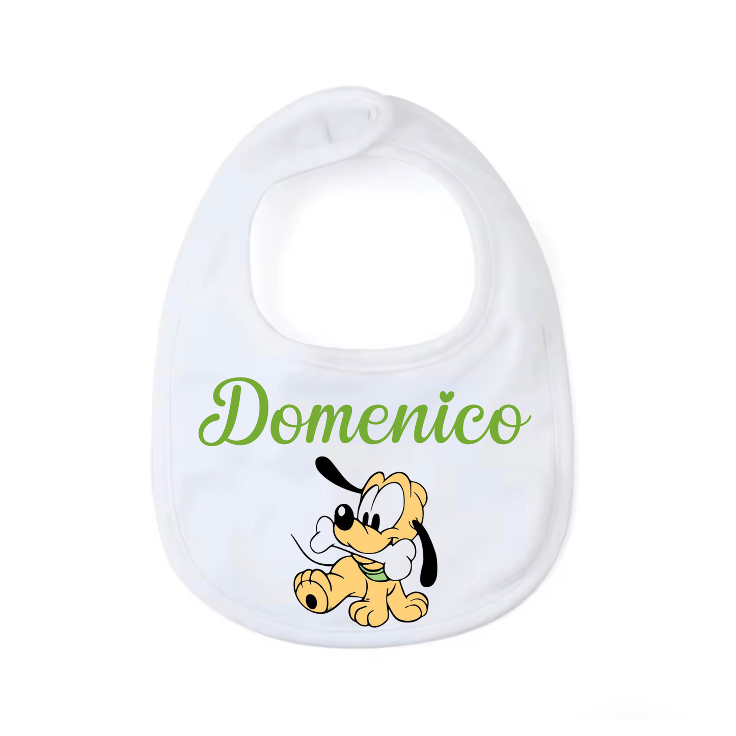 Bavaglino Personalizzato, Bavaglia Rotonda con Stampa e Nome