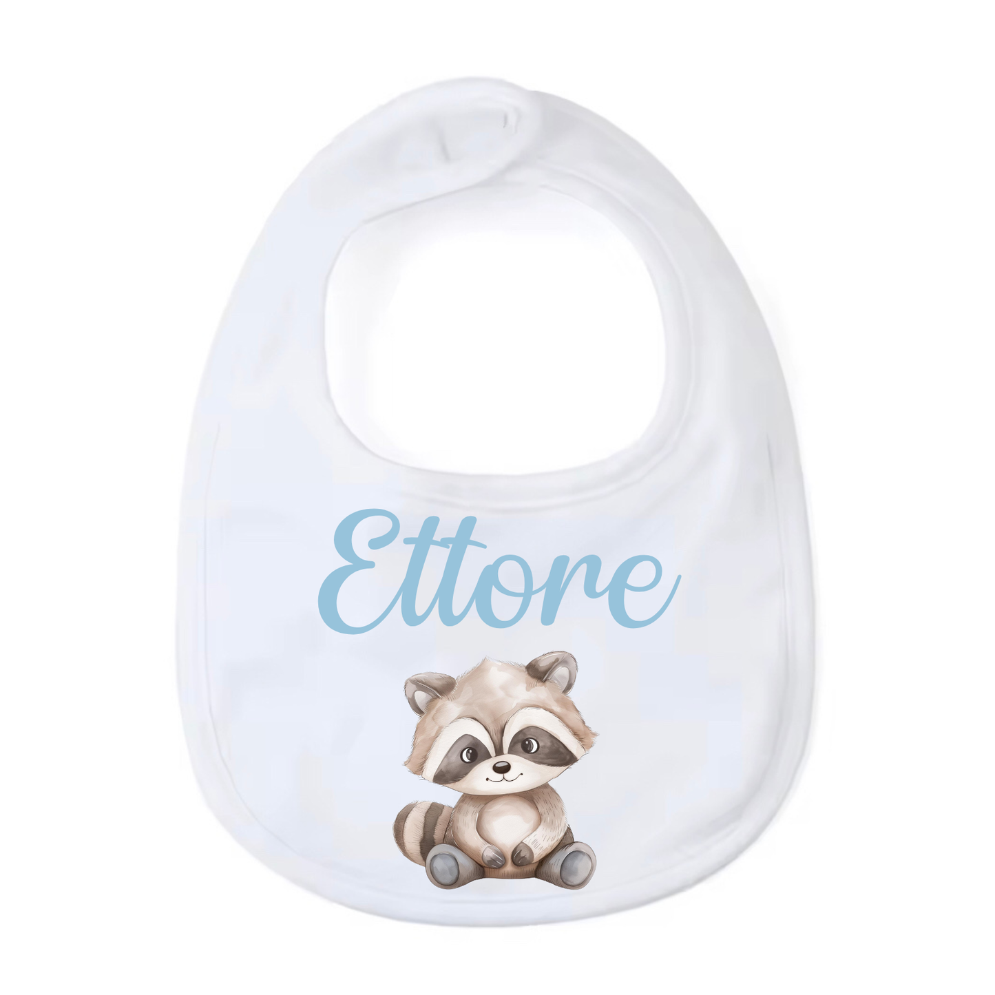 Bavaglino Personalizzato, Bavaglia Rotonda con Stampa e Nome