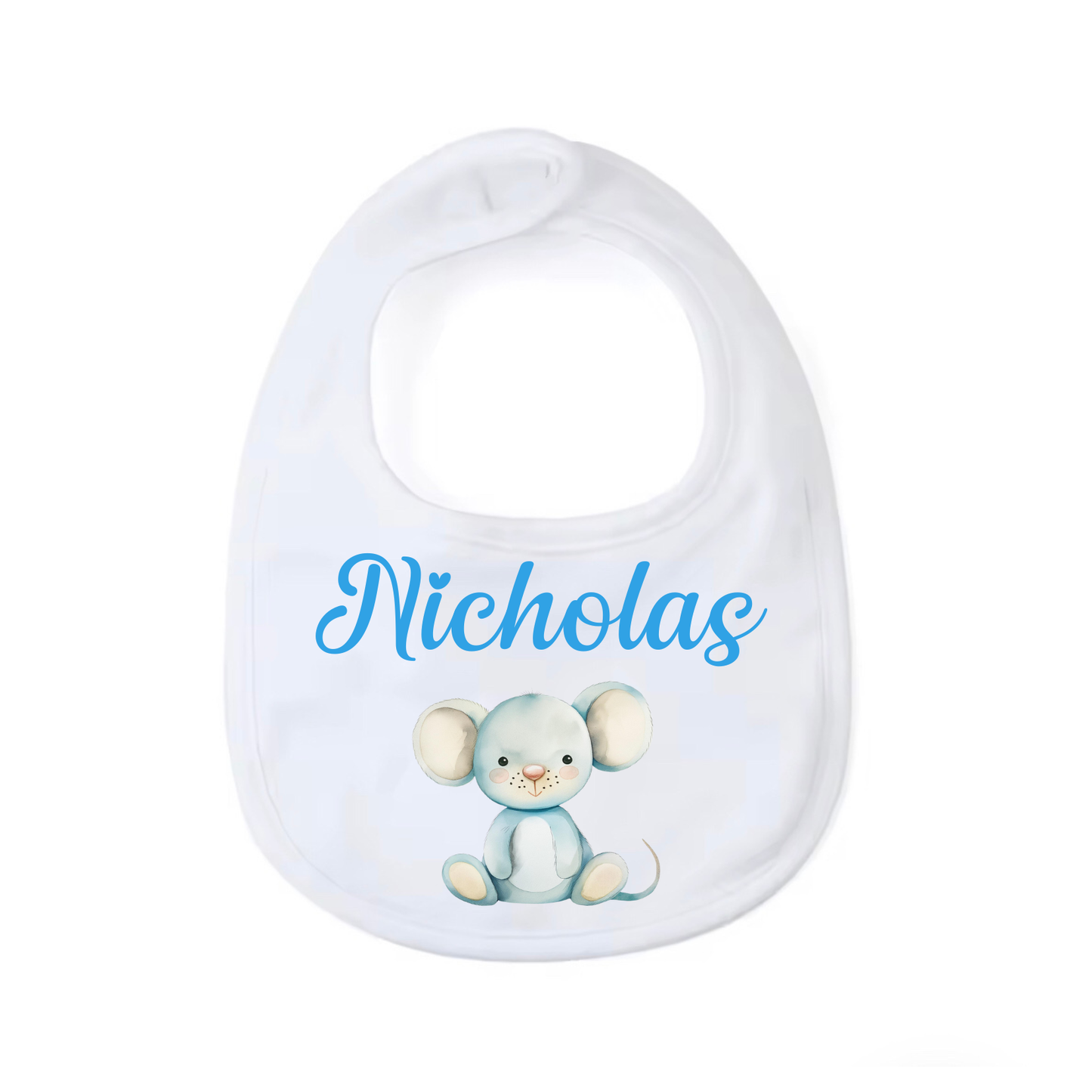 Bavaglino Personalizzato, Bavaglia Rotonda con Stampa e Nome