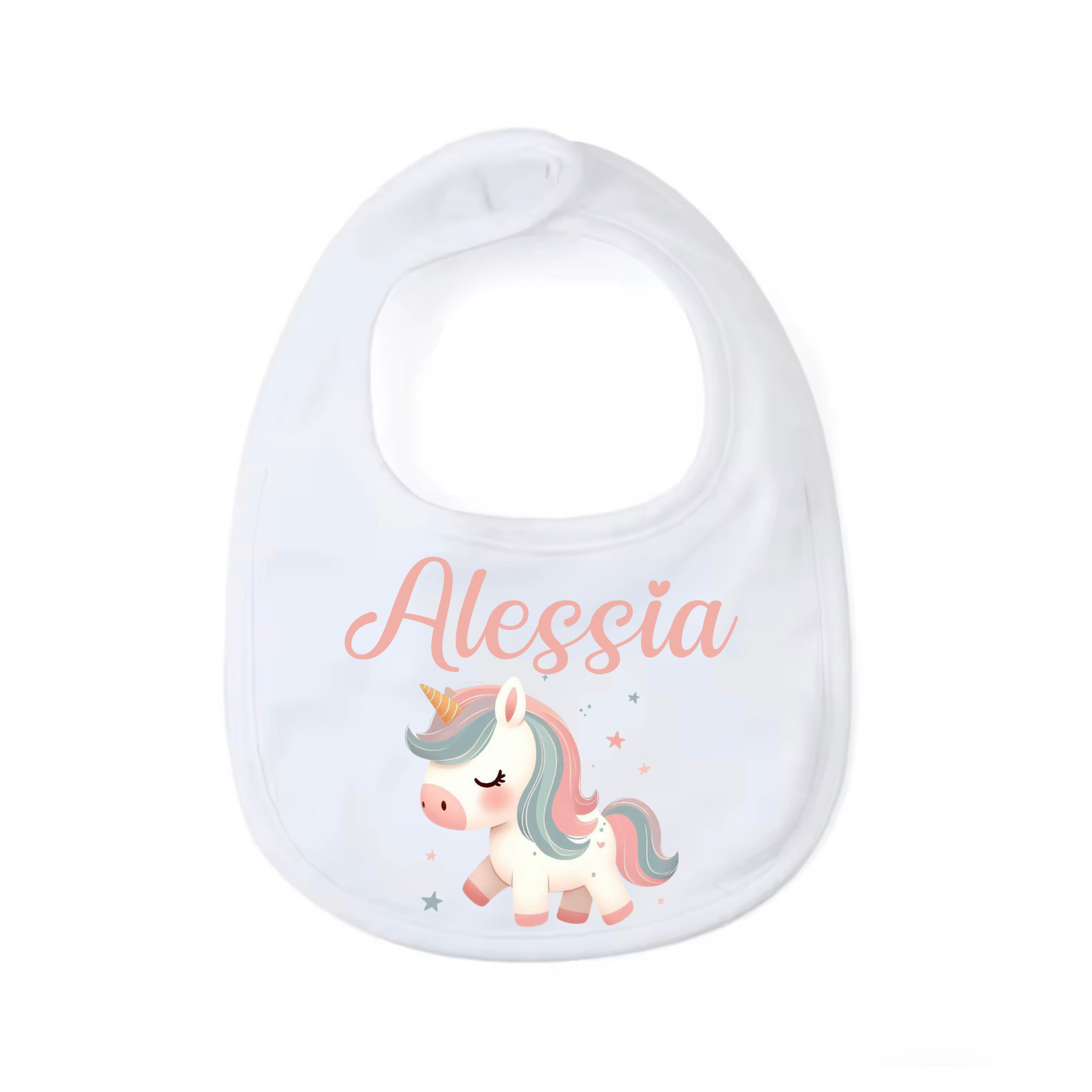 Bavaglino Personalizzato, Bavaglia Rotonda con Stampa e Nome