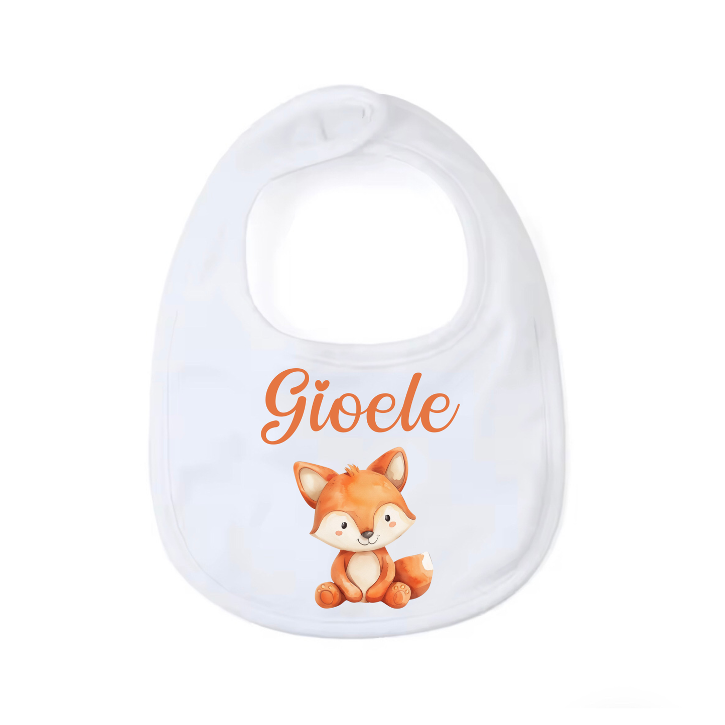 Bavaglino Personalizzato, Bavaglia Rotonda con Stampa e Nome