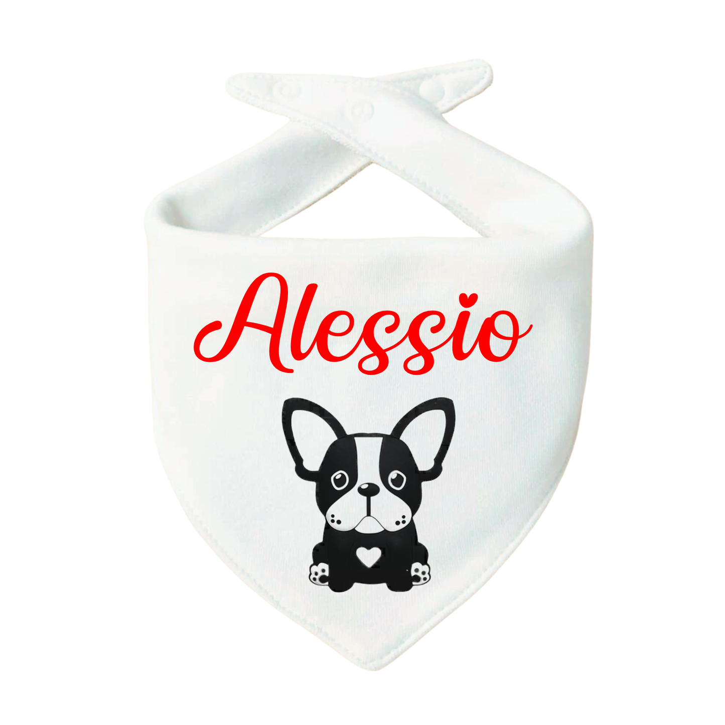 Bavaglino Personalizzato, Bavetta Triangolo con Stampa e Nome