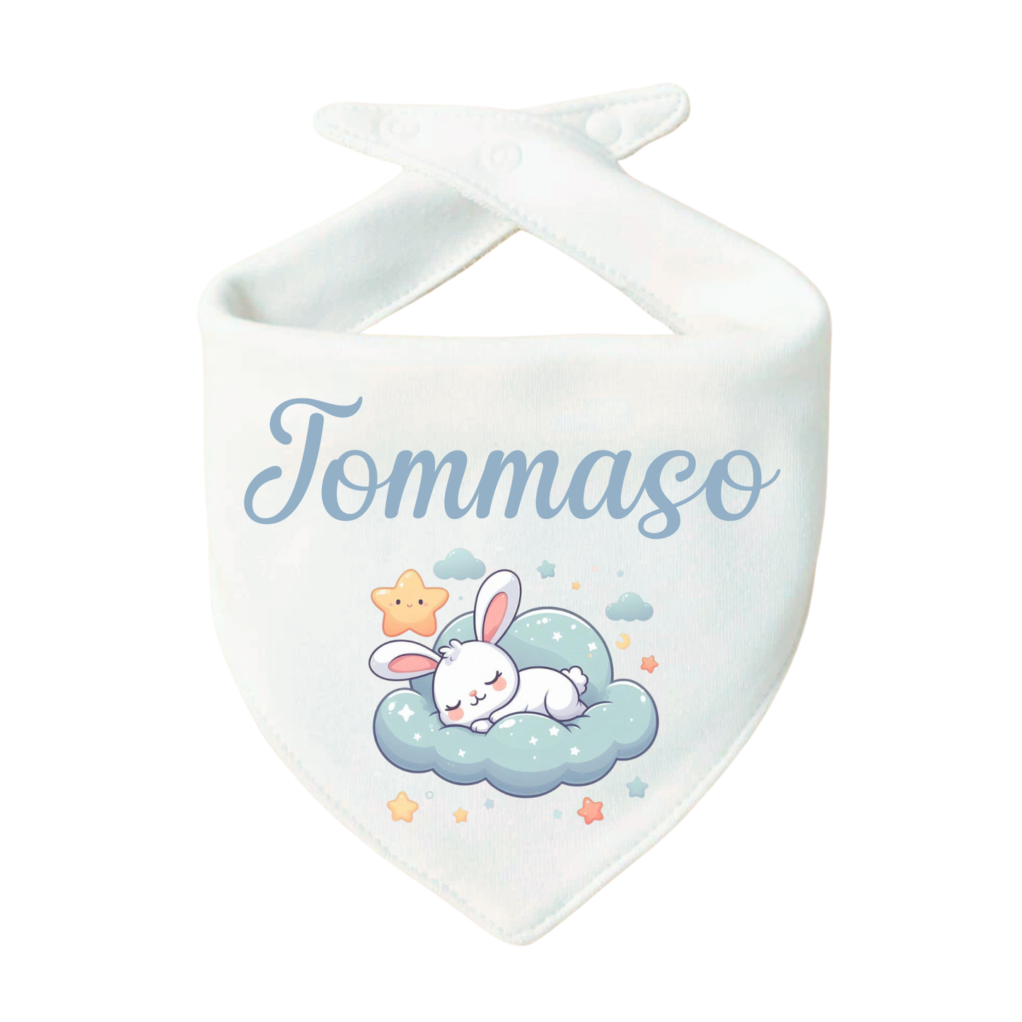 Bavaglino Personalizzato, Bavetta Triangolo con Stampa e Nome