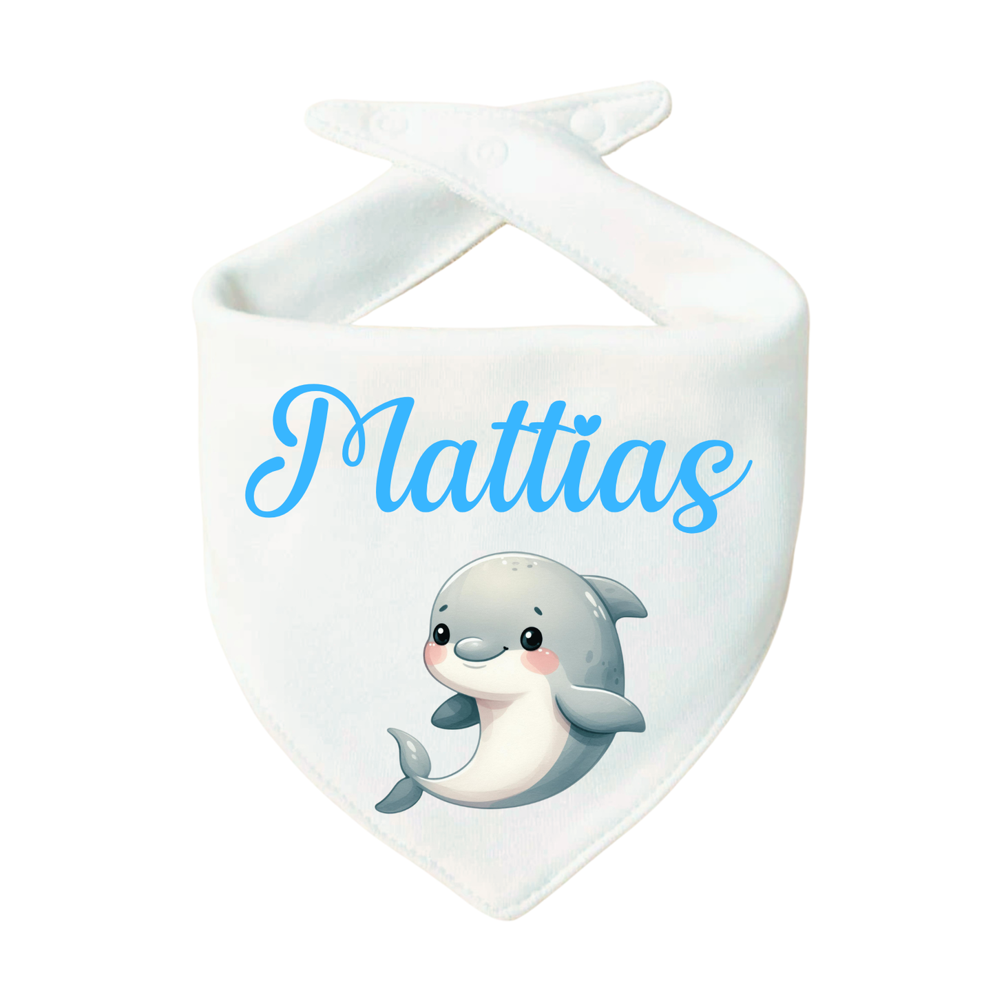 Bavaglino Personalizzato, Bavetta Triangolo con Stampa e Nome