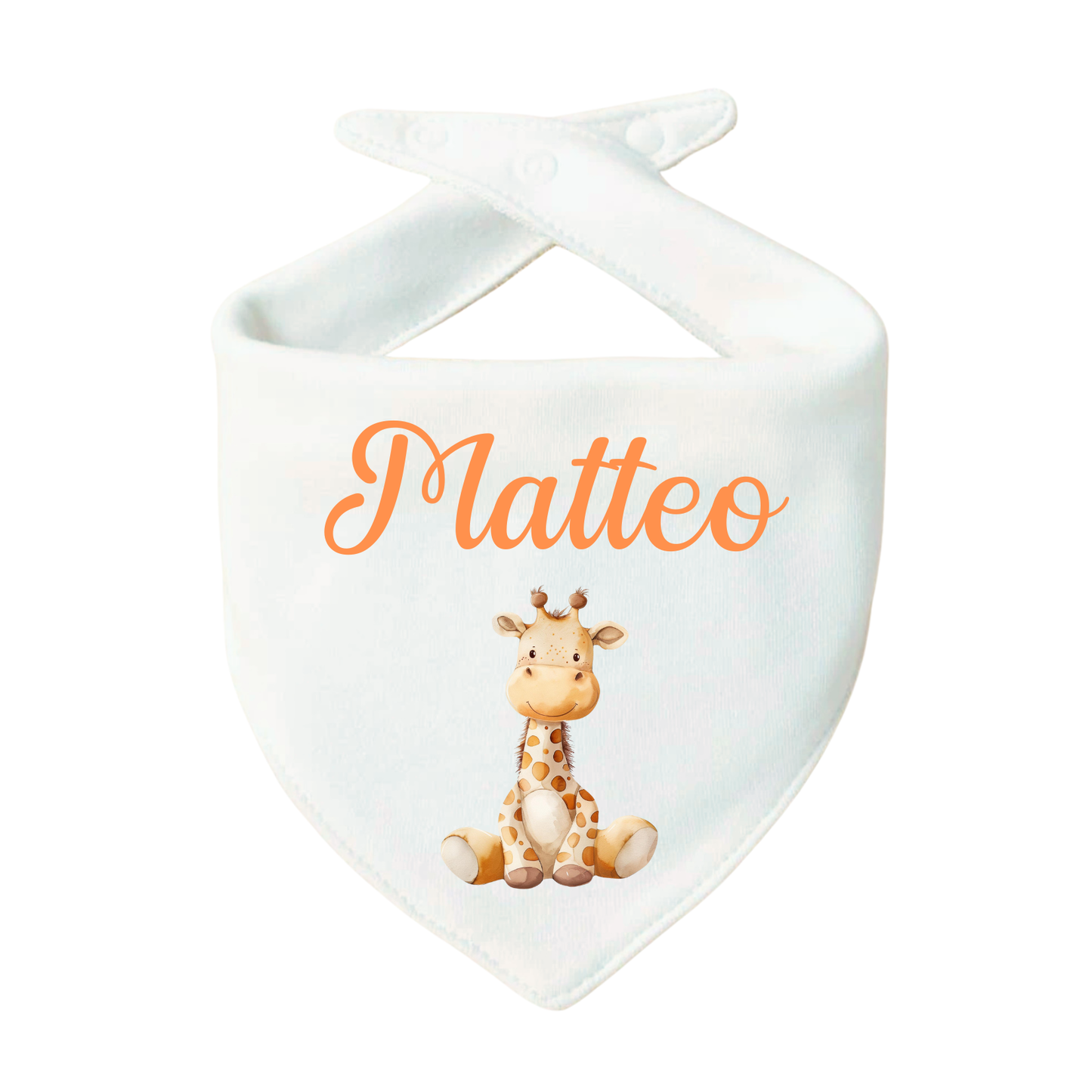 Bavaglino Personalizzato, Bavetta Triangolo con Stampa e Nome