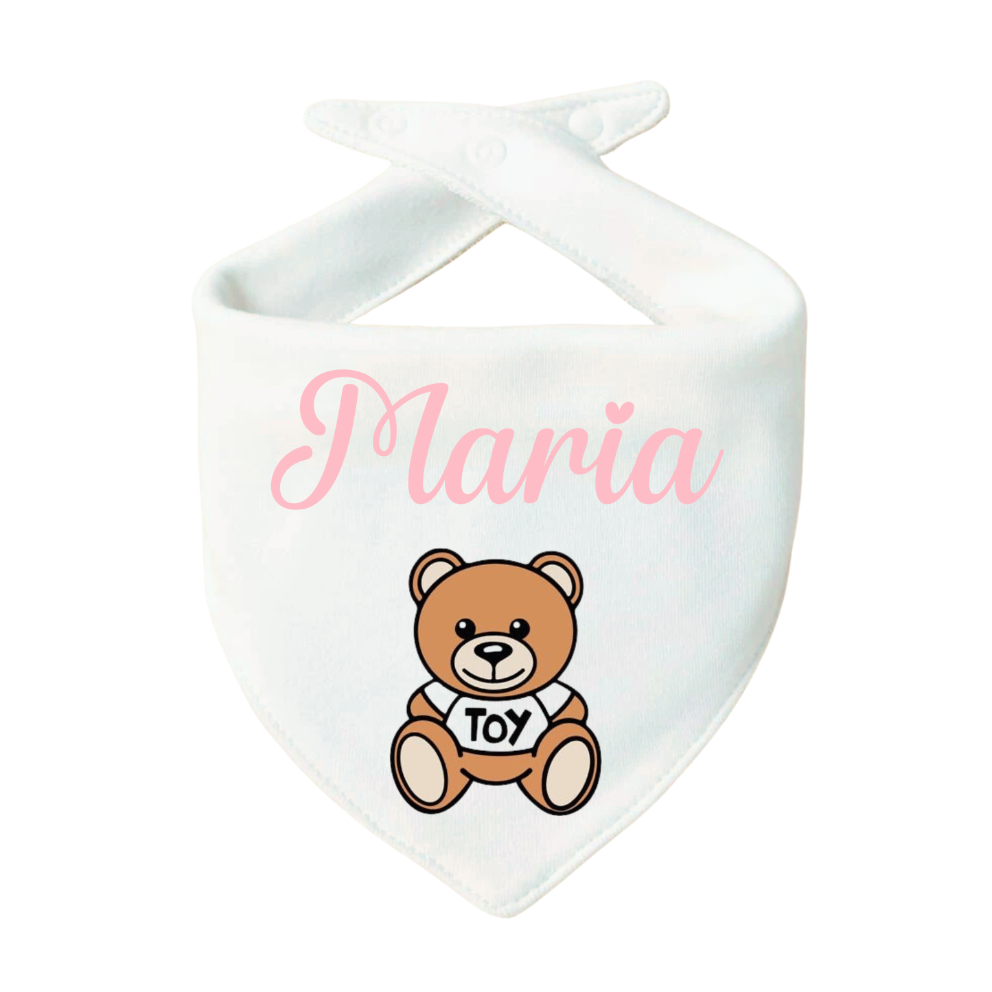 Bavaglino Personalizzato, Bavetta Triangolo con Stampa e Nome