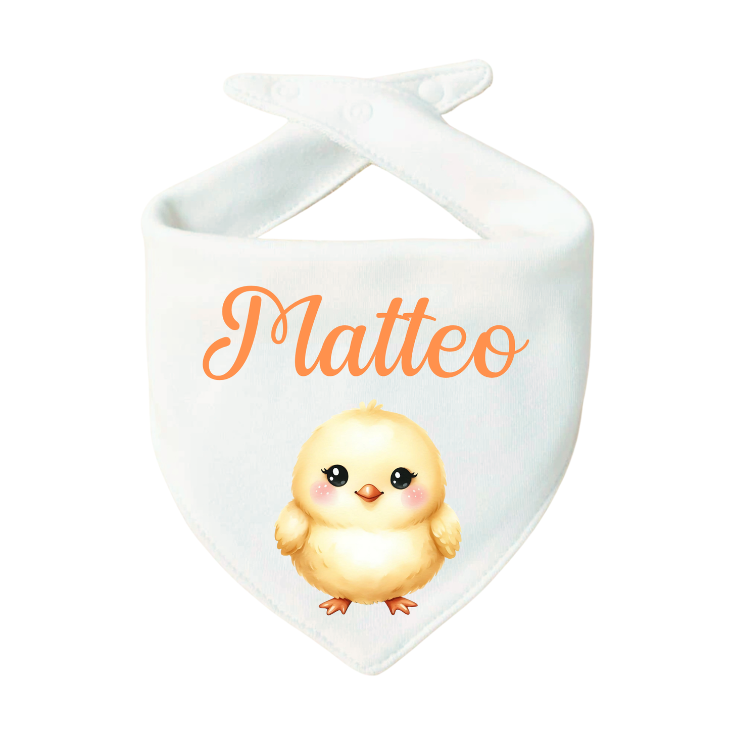 Bavaglino Personalizzato, Bavetta Triangolo con Stampa e Nome